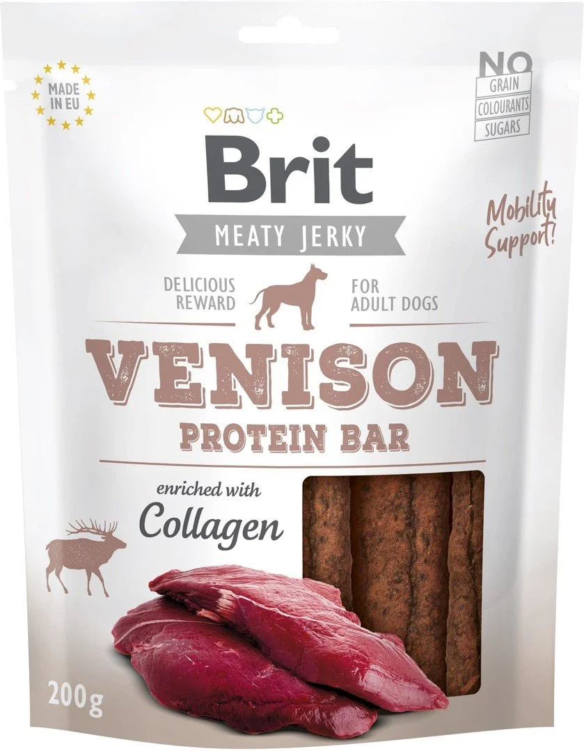 BRIT Jerky Venison Protein Bar 200g (8595602543748) TSBOHEMIA.CZ