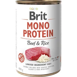 BRIT Mono Protein Beef & Rice, konzerva pro psy, 400g