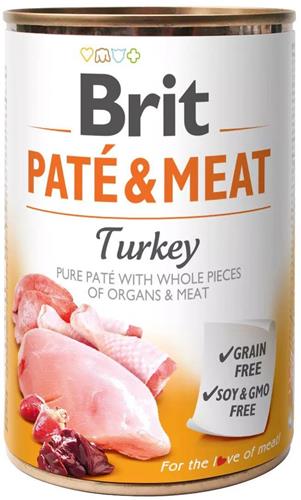 Brit Paté & Meat Turkey 400g konzerva pro psy