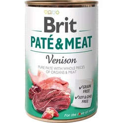 Brit Paté & Meat Venison 400g konzerva pro psy