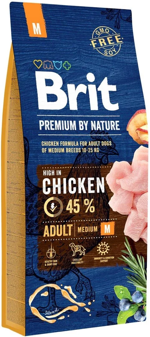 Brit Premium by Nature Adult M 15kg granule pro psy