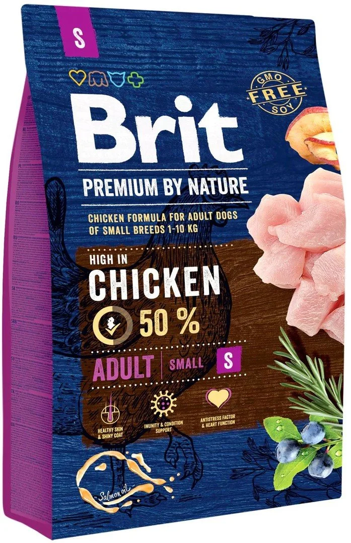 Brit Premium by Nature Adult S 3 kg granúl pre psy
