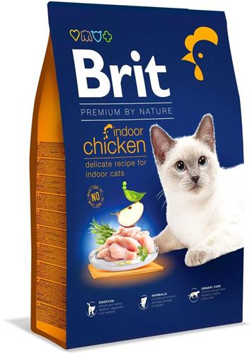 Brit Premium by Nature Cat. Indoor Chicken, 8 kg granúl pre mačky