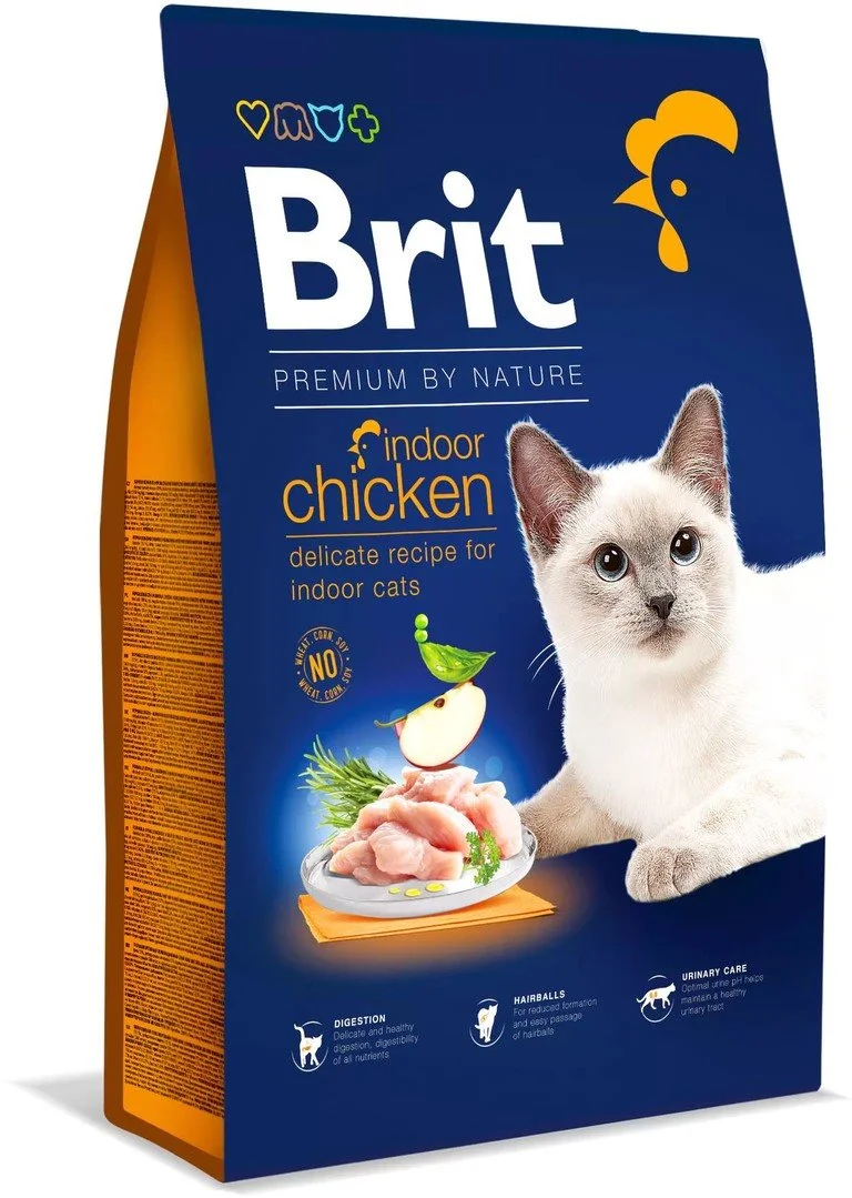 Brit Premium by Nature Cat. Indoor Chicken, 8 kg granúl pre mačky