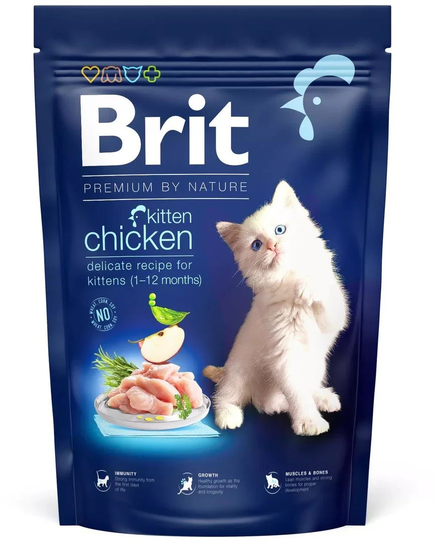 Brit Premium by Nature Cat. Kitten Chicken, 1,5 kg granúl pre mačiatka