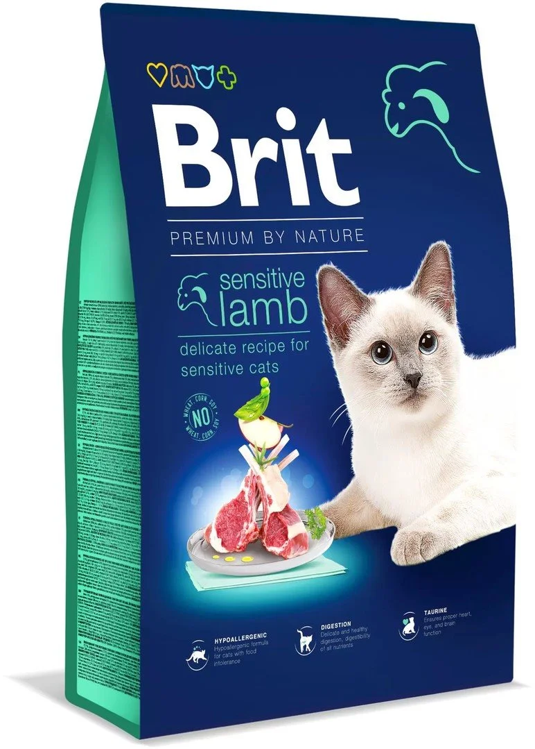 Brit Premium by Nature Cat. Sensitive Lamb, 8 kg granúl pre mačky