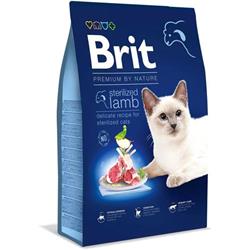 Brit Premium by Nature Cat. Sterilized Lamb, 8kg granule pro kočky