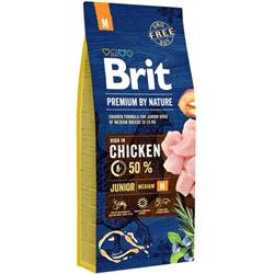 Brit Premium by Nature Junior M 15kg granule pro štěňata