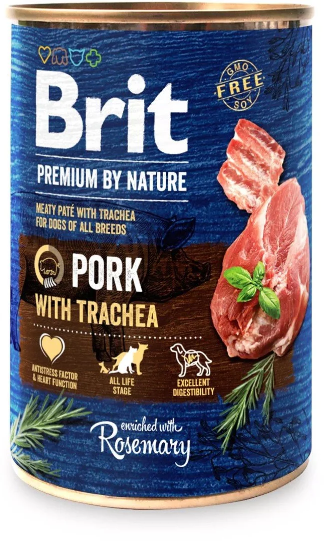 Brit Premium by Nature Pork with Trachea 400g konzerva pro psy