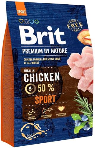 Brit Premium by Nature Sport 3 kg granúl pre psy