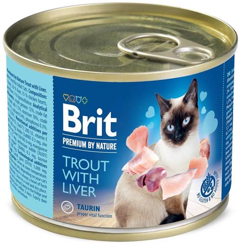 Brit Premium by Nature Trout with Liver 200g konzervy pro kočky