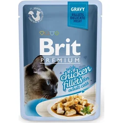 Brit Premium Cat Delicate Fillets in Gravy with Chicken 85g kapsičky pro kočky