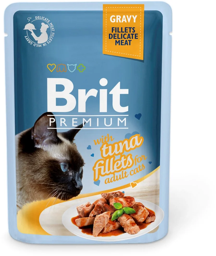 Brit Premium Cat Delicate Fillets in Gravy with Tuna 85g kapsičky pro kočky