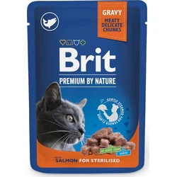 Brit Premium Cat Pouches Salmon for Sterilized 100g kapsičky pro kočky