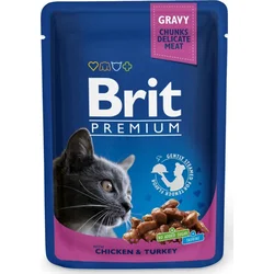 Brit Premium Cat Pouches with Chicken & Turkey 100g kapsičky pro kočky