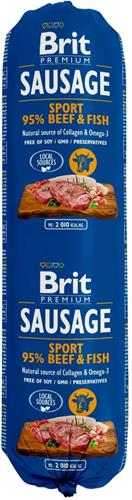 Brit Sausage Beef & Fish - Sport formula 800g salámy pro psy