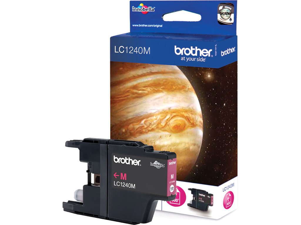 Brother atrament LC-1240M, magenta (600 strán) - originálne LC1240M