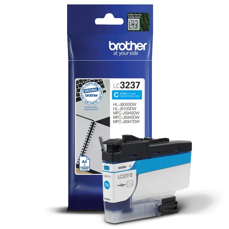Brother atrament LC-3237C azúrový (1500 strán) - originálne LC3237C