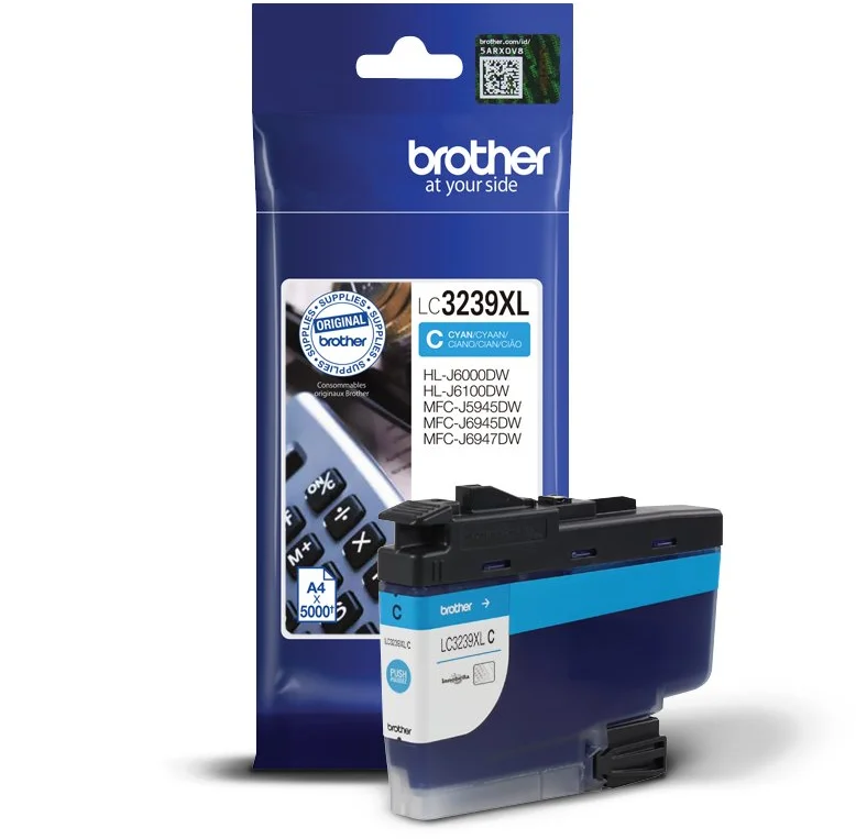 Brother atrament LC-3239XLC azúrový (5000 strán) - originálne LC3239XLC