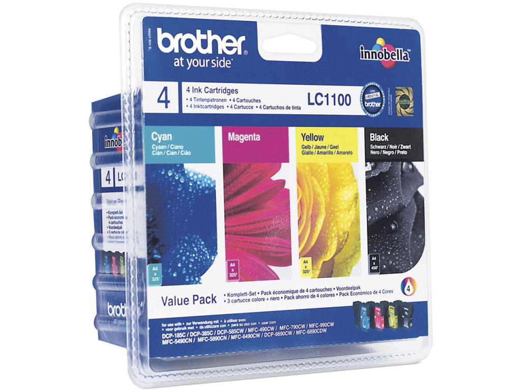 Brother inkoust LC-1100 sada inkoustů black, magenta, yellow, cyan - originální