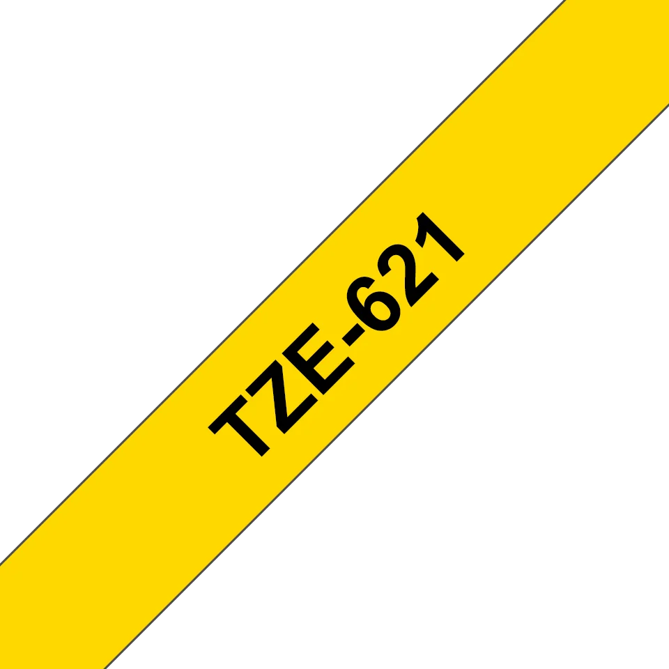 Brother TZe-621, žlutá / černá (9mm, laminovaná)