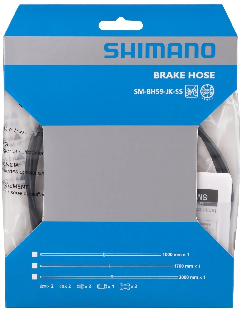 Brzdová hadička SHIMANO SM-BH59-JK 1700 mm set pro DiscBrzdy, černá