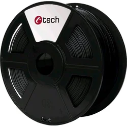 C-TECH filament HIPS 1.75mm 1kg, čierna 3DF-HIPS1.75-BK