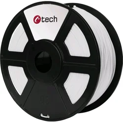 C-TECH filament PETG 1.75mm 1kg, bílá 3DF-PETG1.75-W - Náplně do 3D tiskárny