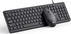 C-TECH KBM-105, drôtová kombinovaná súprava s myšou, USB, CZ/SK
