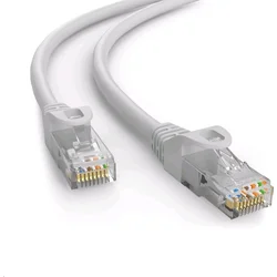 C-TECH patch kábel Cat6, UTP, sivý, 25 m