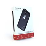C-tech Powerbank 10000mAh, Li-Pol, 22,5W, USB-C/USB-A/micro USB