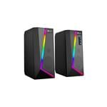 C-TECH SPK-17, 2.0, RGB, čierna