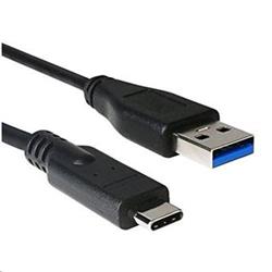 C-TECH USB 3.0 AM na USB-C kabel, 1m, černý