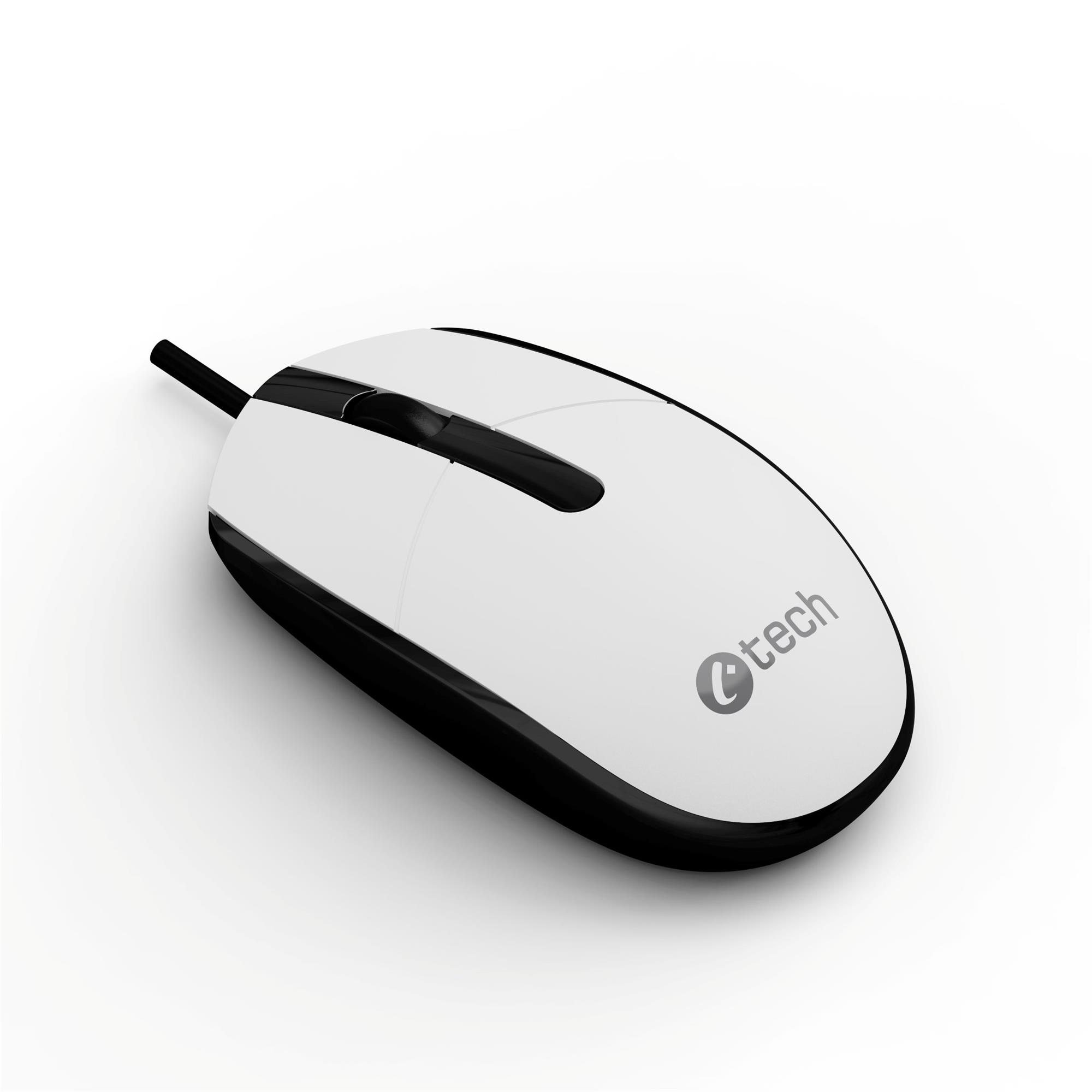 C-TECH WM-10, černobílá, USB