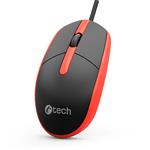 C-TECH WM-10, černočervená, USB