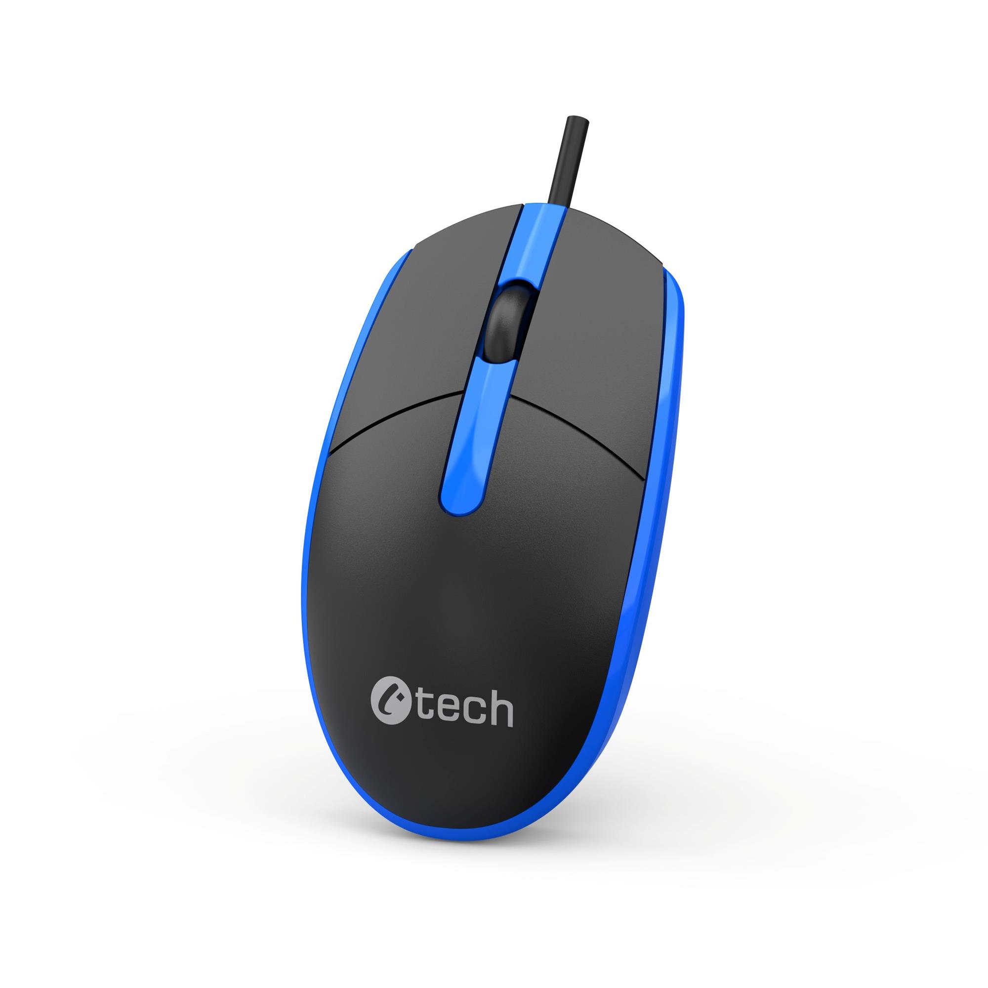 C-TECH WM-10, čierna a modrá, USB