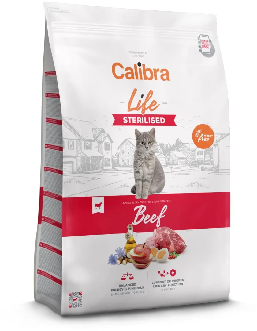 Calibra Cat Life Sterilised Beef 1,5kg granule pro kastrované kočky