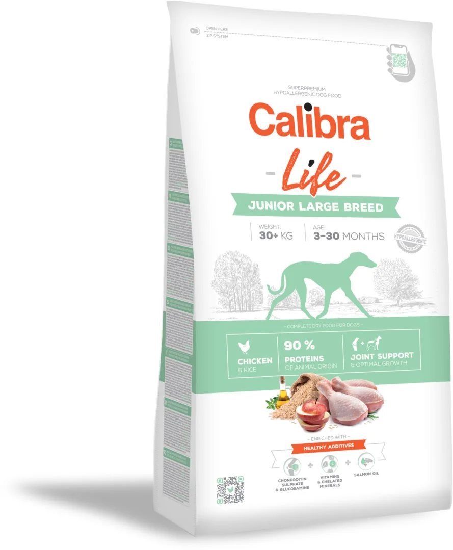 Calibra Dog Life Junior Large Breed Chicken 12kg granule pro štěňata