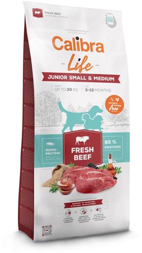 Calibra Dog Life Junior Small&Medium Fresh Beef 12kg granule pre šteňatá