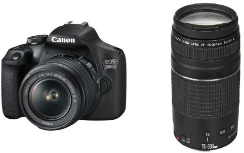 CANON EOS 2000D 18-55 IS II 75-300