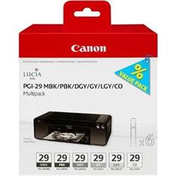 CANON PGI-29 MBK/ PBK/ DGY/ GY/ LGY/ CO Multi pack