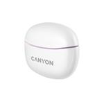 CANYON Bezdrátová stereo sluchátka True Wireless TWS-5 šeříková