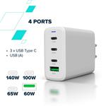 CANYON charger CUW140ACC GaN 150W 3xPD 1xQC EU White