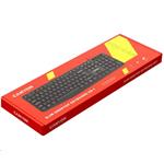 CANYON classic USB klávesnica, umývateľná, čierna, RU rozloženie/cyrilika, čierna