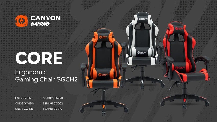 CANYON gaming chair Core SGCH2 Black White