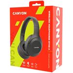 CANYON headset BTHS-3, USB-C, BT V5.1 JL6956, baterie 300mAh až 15h, 20Hz-20KHz, tmavě šedá (antracit)