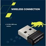 CANYON Kitty edition HSET-W6, bezdrôtová klávesnica SET + optická myš + ochranné puzdro + podložka, modrá