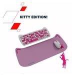 CANYON Kitty edition HSET-W6, bezdrôtová klávesnica SET + optická myš + ochranné puzdro + podložka, ružová
