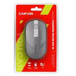 CANYON myš MW-18DG, optická, tichá, s bezdrátovým nabíjením 300mAh, 4.tl., až 1600 DPI, perleťově šedá