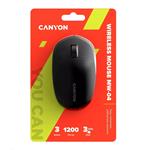 CANYON myš optická bezdrátová MW-4, 1200 dpi,3 tl., Bluetooth, AA baterie, černá